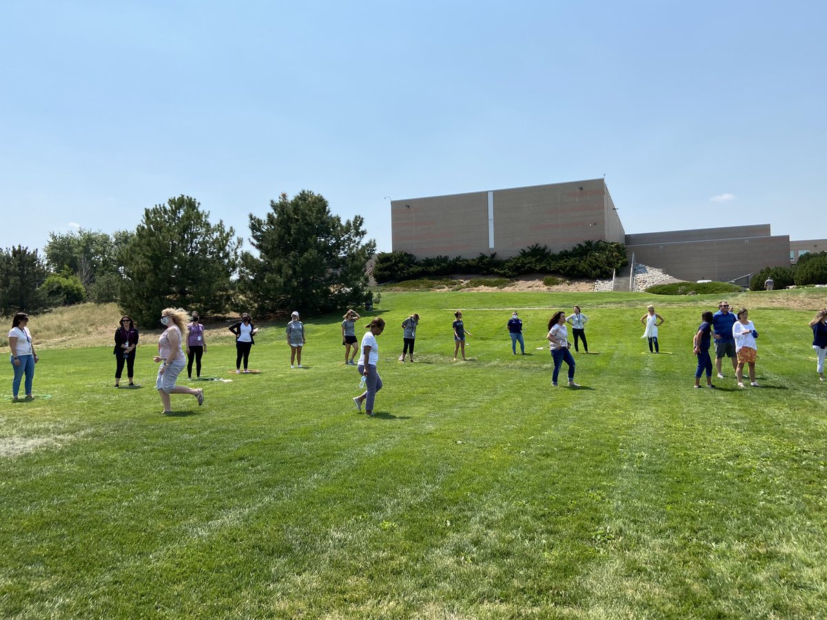 Our staff celebrates all the hard work we are doing to welcome our <a href="/RanchViewMS/">RVMS</a>  students with an outdoor activity. Such wonderful, fun and dedicated colleagues! @ErinKyllo @