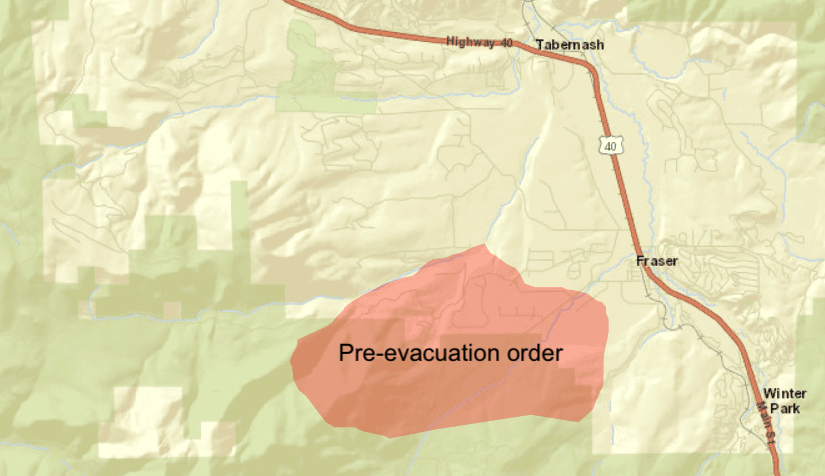 Williams Fork grew very quickly after first being spotted around noon yesterday, and appears to be on a similar trajectory to Cameron Peak. Grand County has issued a pre-evacuation order for an area west of Fraser/Winter Park.