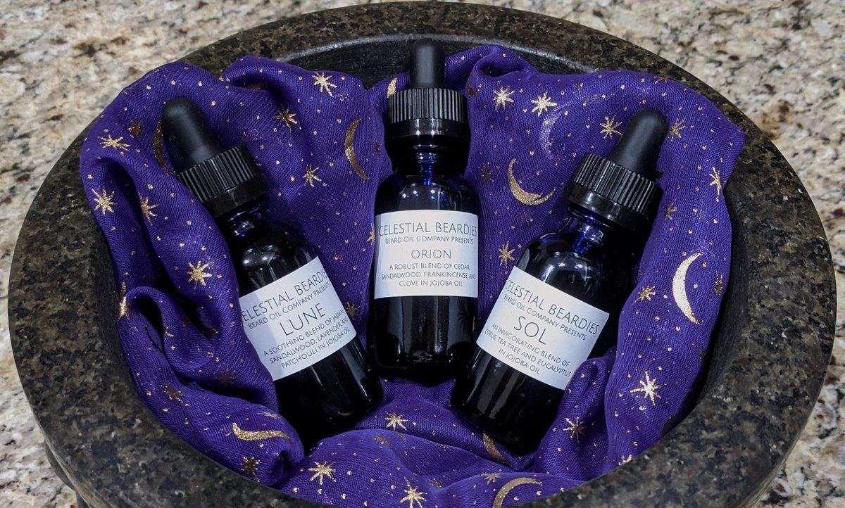 CelestialBeards's tweet image. Want some free beard oil? Here's how to get it!

* Follow our Twitter
* Like this tweet
* Retweet with a comment about which of our scents you'd like to try

Five people will be chosen at random to receive a 1 oz. bottle!