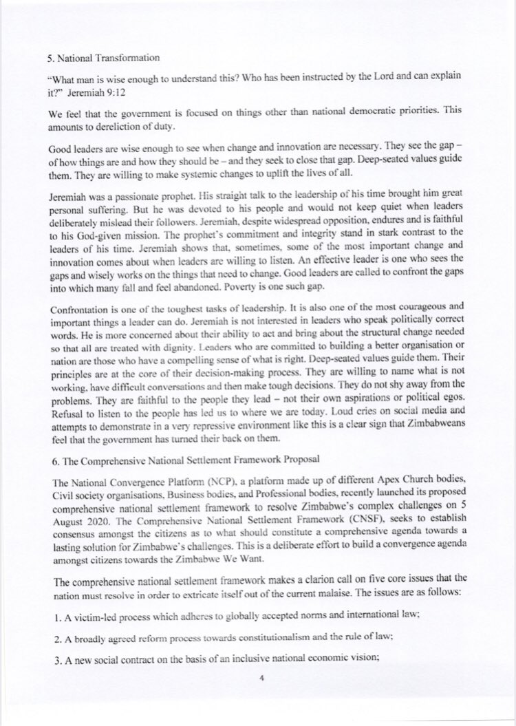 Here is the Pastoral Letter by the Zimbabwe Catholic Bishops. It expresses deep concern for the situation in Zim. The Bishops warn, using the words of <a href="/Pontifex/">Pope Leo XIV</a> “almost without being aware of it, we might end up being incapable of feeling compassionate at the outcry of the poor”