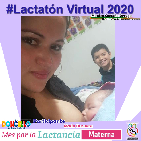 AlcalDoncello's tweet photo. María Ducuara  participante del Concurso #Lactatón Virtual 2020. https://t.co/UuGUYMtbEA