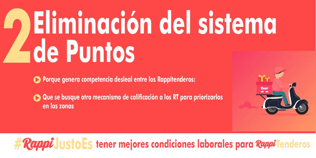 heidy_up's tweet photo. 1. Rappitenderos reclaman garantías para ejercer su trabajo. No más subcontratación para la acumulación de la empresa. Este es su pliego. 👉🏻#RappiJustoEs #RappiParo https://t.co/LPZapdG4J6