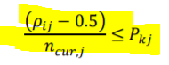 To calculate this, the percentile is calculated based on the mid-point of the student's rank, and compared with the distribution. The largest grade that satisfies the inequality below is awarded.In this example, we would look at (4-0.5)/19=0.184
