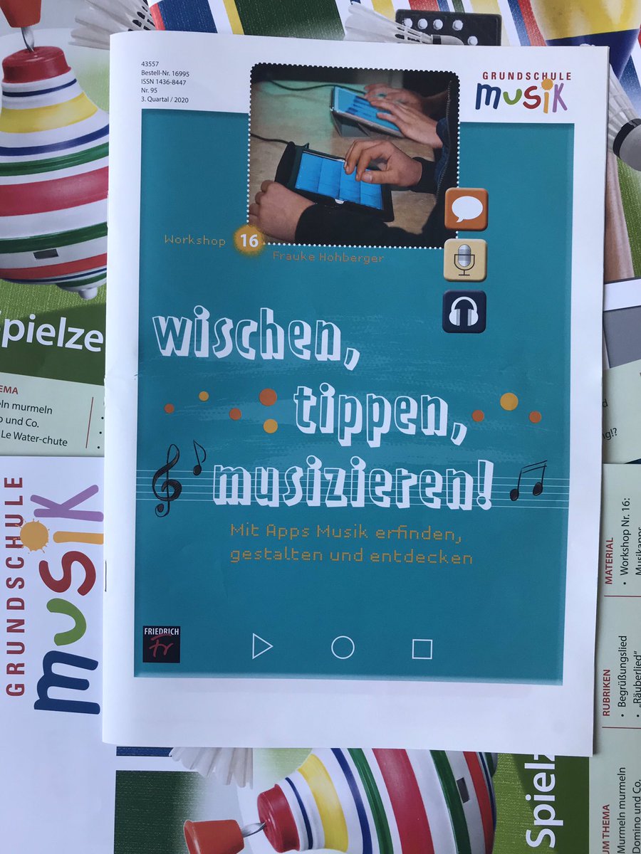 HohbergerFrauke's tweet photo. Habe für die aktuelle Ausgabe von „Grundschule Musik“ im @friedrichverlag den Workshop geschrieben. Ein Heft im Heft + Videos. Ist schön geworden. 😊 #musikmitapps #zeitgemäeBildung #twitterlehrerzimmer https://t.co/bYMJXVaNtH