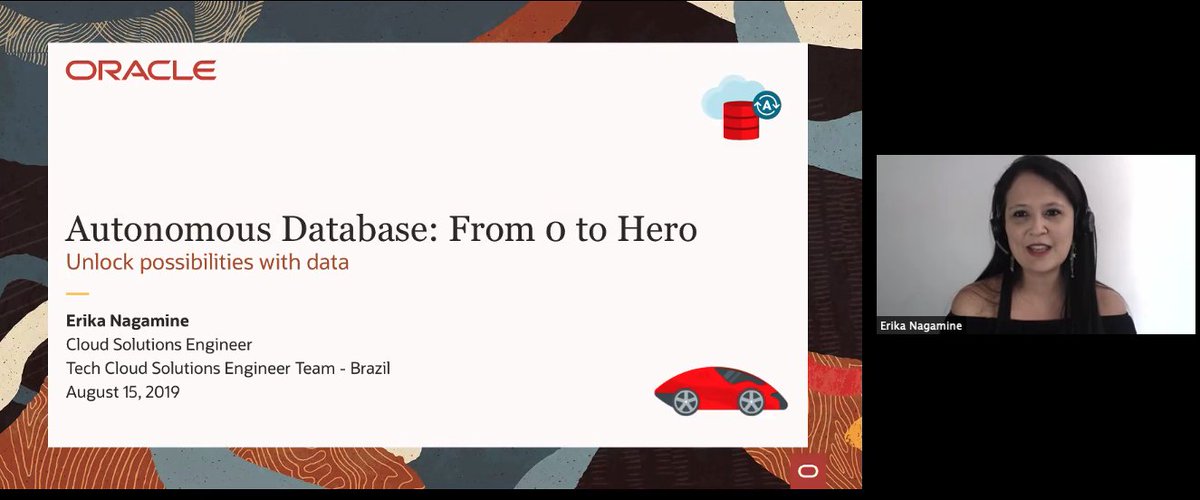 guob_oficial's tweet photo. Neste momento temos a @erikanagamine falando sobre Autonomous Database: From 0 to hero no #guobtechday. https://t.co/mU00UJOOfA