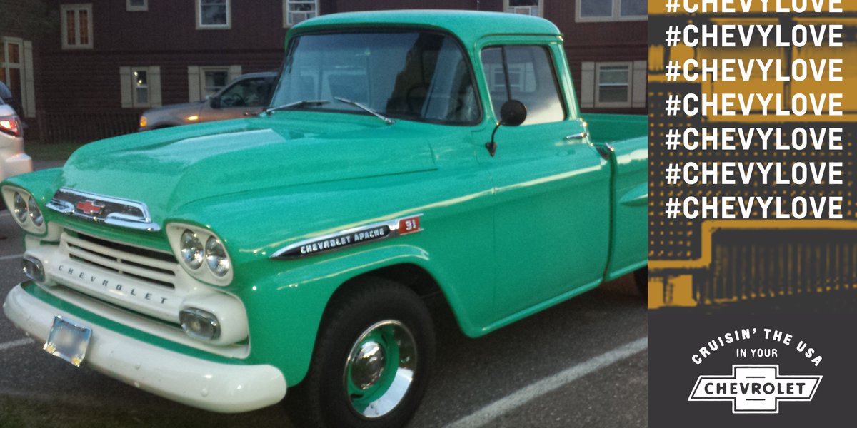 chevrolet's tweet image. Jim G. has always had a love for Chevy trucks. Although, who wouldn’t love a 1959 #ChevyApache as beautiful as his? #ChevyLove