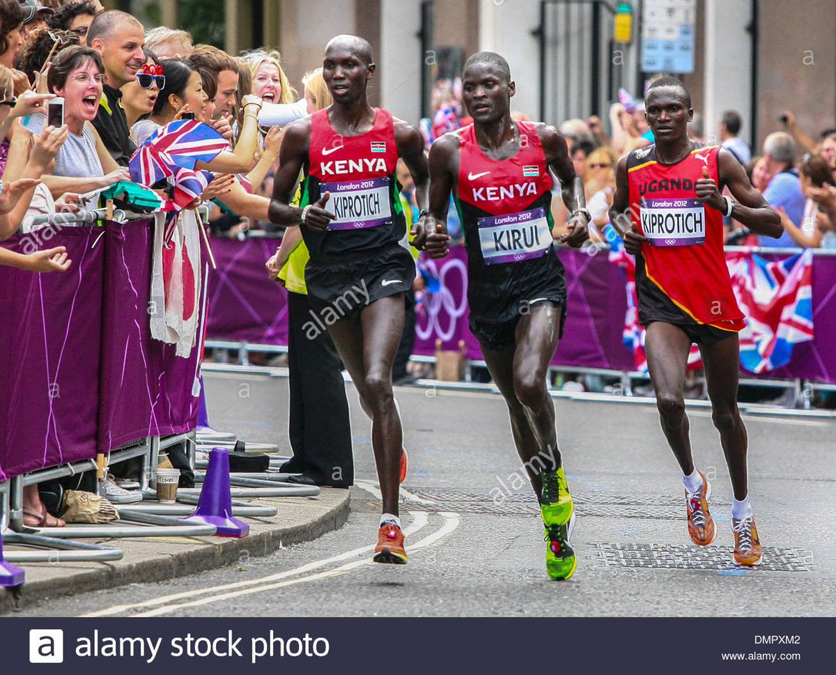 13) Kapchorwa es en el límite con Kenya.De allí también es Kiprua Cheptegei, el ganador y WR de hoy.En aquella maratón de 2012, ganada por Kiprotich, ¿Saben quiénes llegaron 2do y 3ro?Les digo sólo los nombres y se darán cuenta.Abel Kirui y Wilson Kipsang (ambos de Kenya).