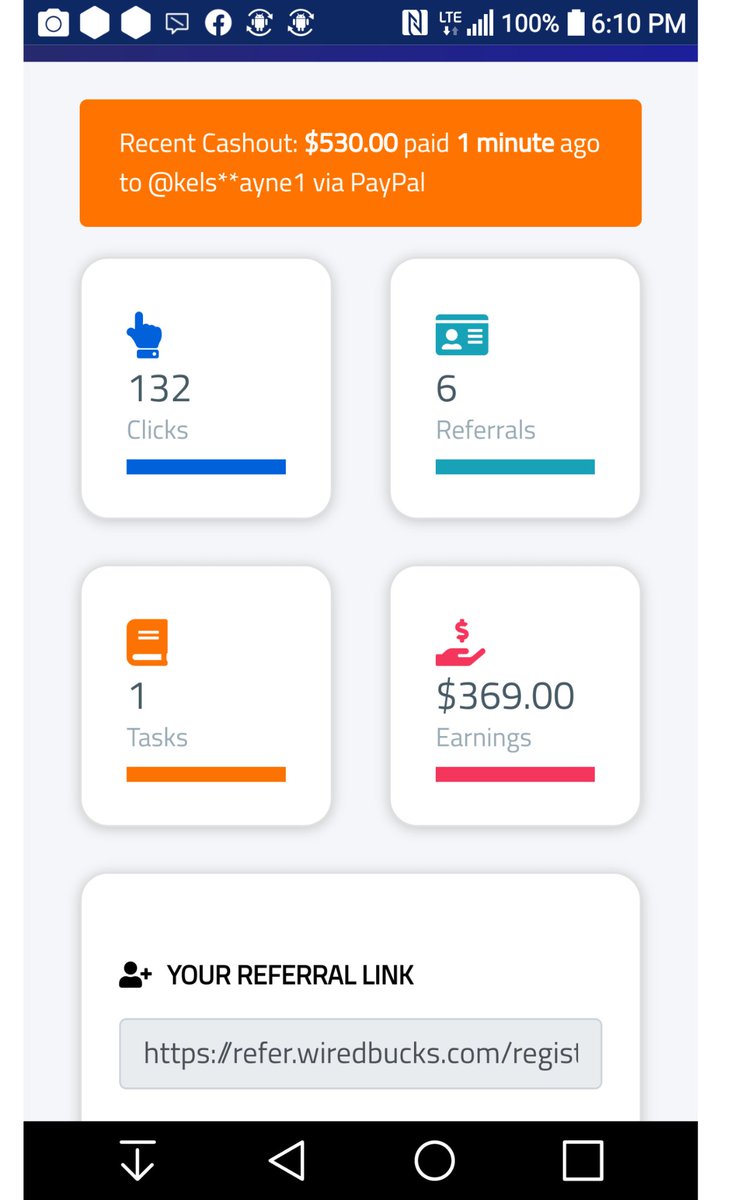 MonispotN's tweet photo. https://t.co/Ncyzg8ETS3 inviting you to join WiredBucks, a site that lets you earn money with social media. I just earned $369.00 and you can too! Sign up today for a $25 bonus!;hashtags=onlinejob #earnmoney #makemoneyonline #onlinemoney https://t.co/3E6enUulB7