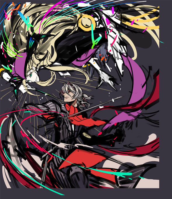 ラフのタグ奴見かけたけどCP物なのでタグはなしです。 ラフ→仕上げ(アマサリ) 