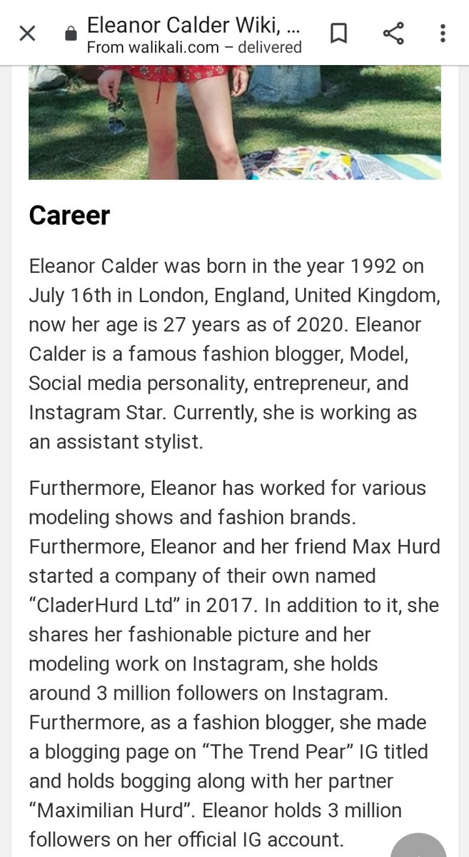Her job(s): she's a model on Instagram (influencer) and she has a company with her friend. They created it in 2017 said the Wikipedia. Why is their only Twitter acc created in 2015?
