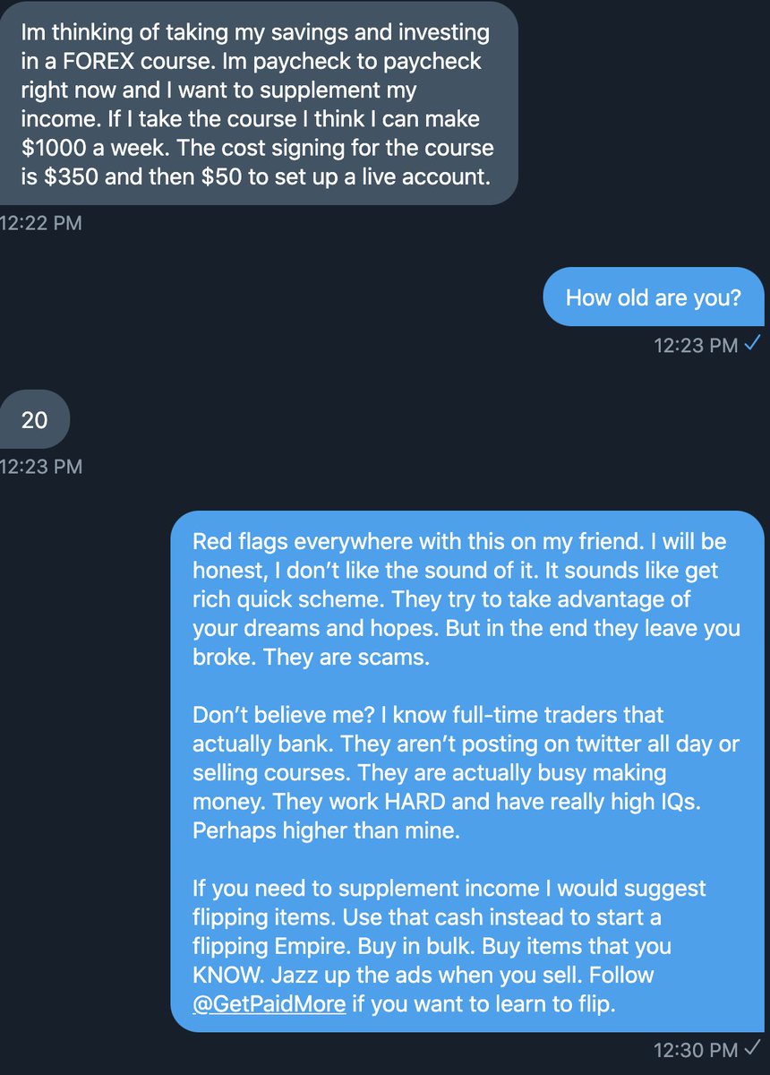 We have another man in his 20s. This one wants to spend $400 to take a FOREX course.Get Rich Quick usually means Go Broke Fast.Avoid.Learn to flip instead. Follow  @GetPaidMoreWinifred, Duchess of Portland, Singer 1902  #johnsingersargent  #americanart