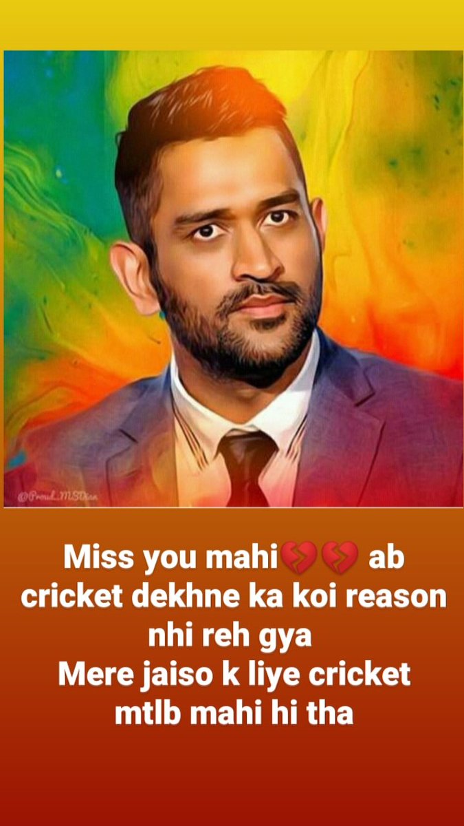 GovindM108's tweet photo. Miss you mahi💔💔
#mahi 
#MissYouDHONI https://t.co/y2DAMGvZDa