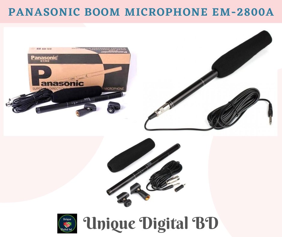 UniqueDigitalBD's tweet photo. Panasonic #Boom_Microphone EM-2800A

📢 পন্যের বিবরণ :
✔ ম্যাটেরিয়ালঃ এলুমিনিয়াম
✔ ফ্রিকোয়েন্সিঃ 50Hz-16Khz
✔ সেন্সিটিভিটি: 32Db+/-3Db (0Db = 1V/Pa At 1Khz)
✔ পাওয়ার সাপ্লাইঃ 1.5V Aa ব্যাটারি
✔ ক্যাবল লেন্থঃ 5M / 16F

For Details inbox us.

Call : 01767900437 https://t.co/iZ2DCvBh8m