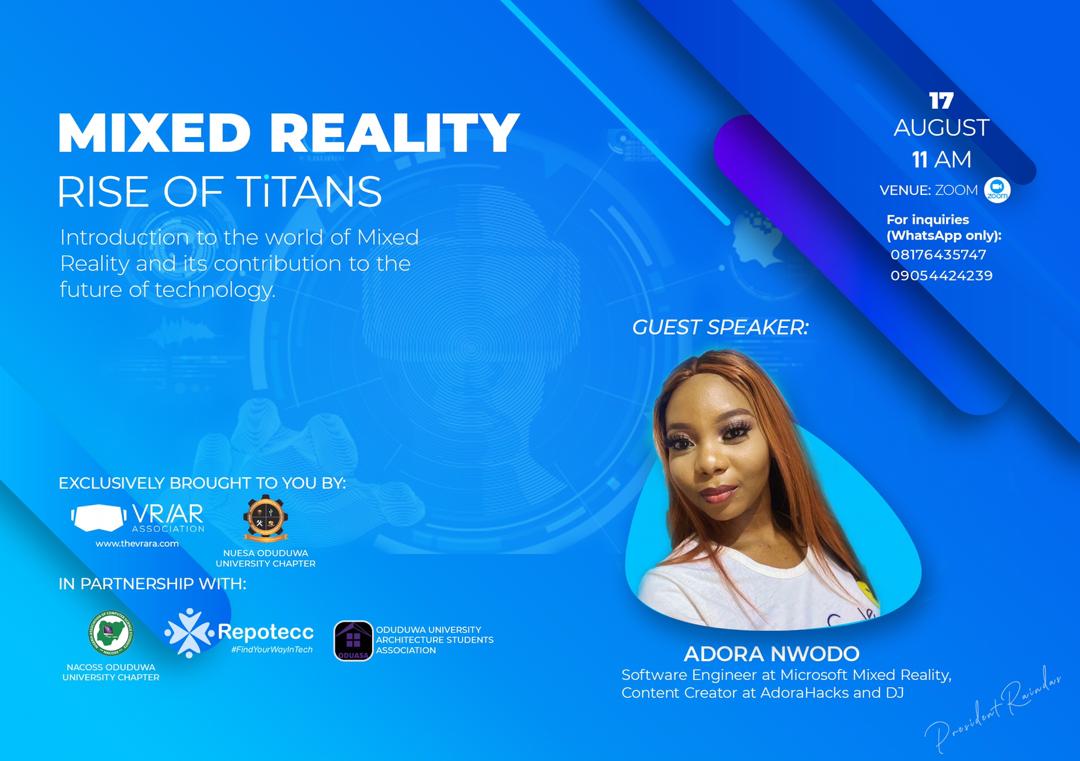iam_nextwebb's tweet photo. @thevrara @vrara_nigeria  @repotecc @AdoraNwodo  #NUESAOUI  #NACOSS #ODUASA #FindYourWayInTech 
Anticipate guys! Block your calendars 🤓 https://t.co/a4rYewPWVp