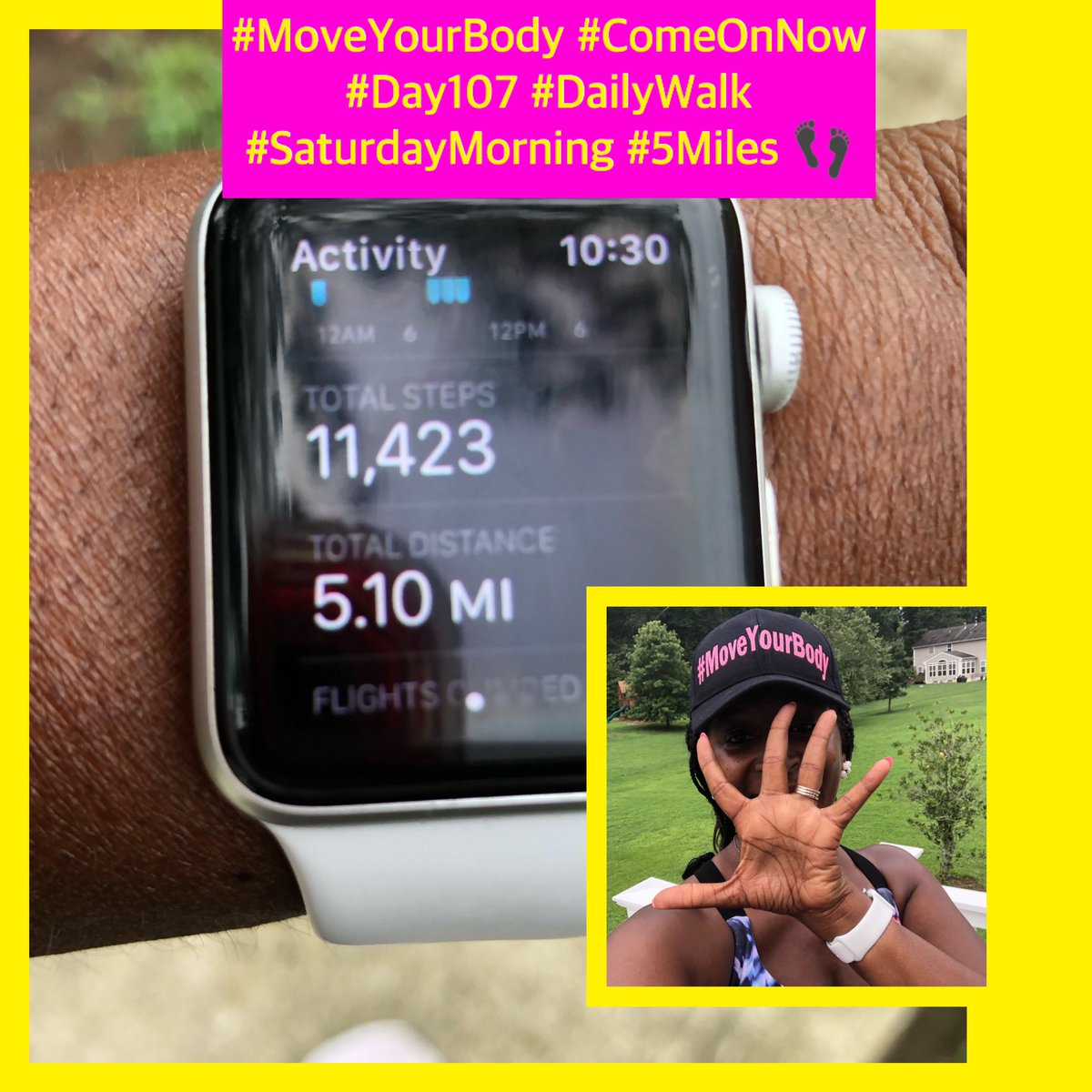 Stay encouraged! 
You can do this, start w/15Min
 #MoveYourBody #ComeOnNow 

#Day107 #DailyWalk #noexcuses MY Mission: 
🗣MOTIVATE YOU #GetUp #MoveYourBodyMovement #MoveYourBodyWellness #MoveYourBodyMotivator #LifestyleWellness #HealthandFitness #Energy #Nutrition #Gratitude 🙏🏾