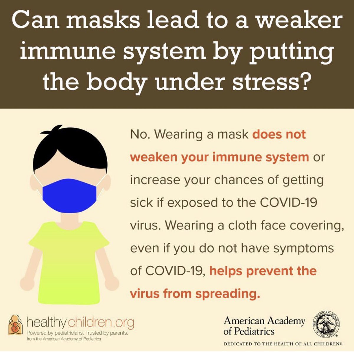 5/5 -  #Pearl4Parents - Masks do not weaken your immune system... @AAPCA2  @CMAdocs  @healthychildren  @AmerAcadPeds  @LAPedSoc  @PedUrgentCare  @physicianswkly  @somedocs  #Masks  #COVID19  #children  #MaskUpAmerica