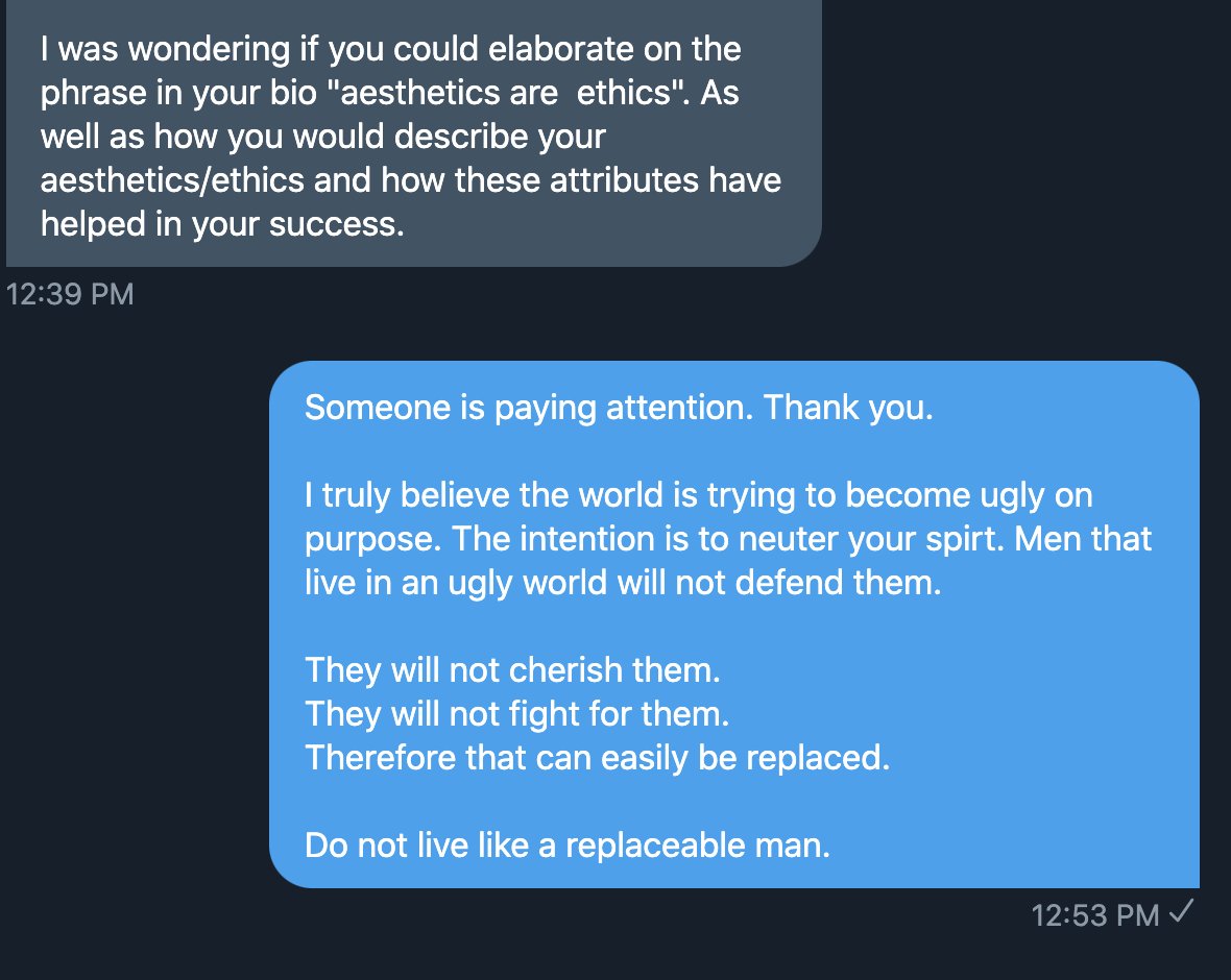 Aesthetics are Ethics.