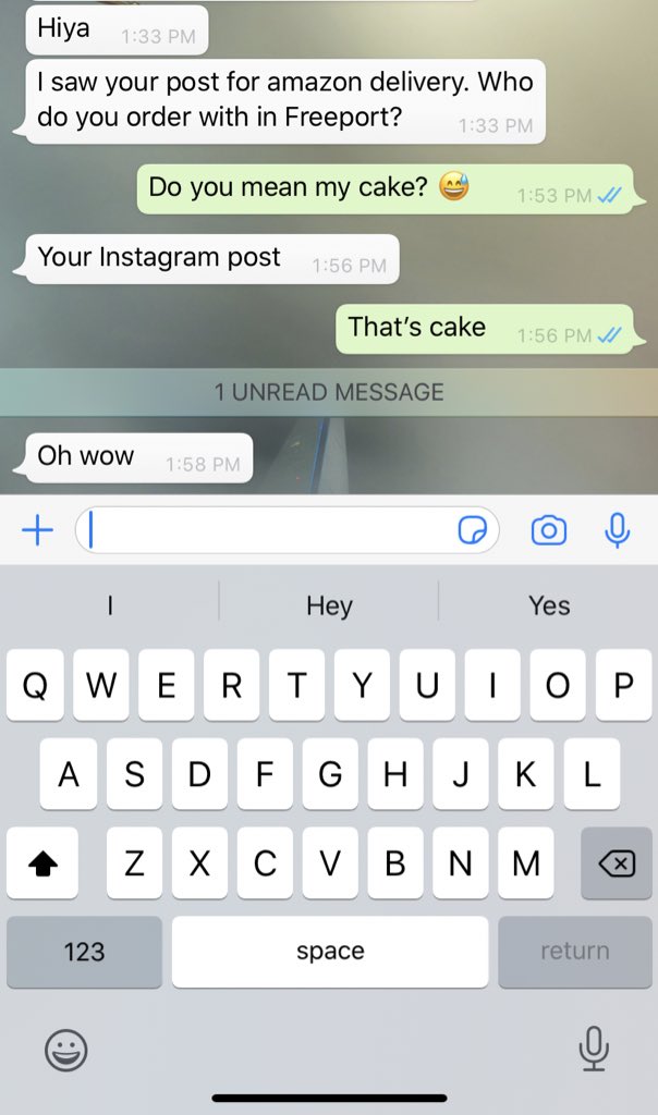 kcampb_'s tweet photo. This made my day, the cake is good but not that good 😅 https://t.co/NhvDtSHqfN