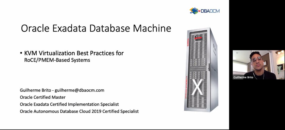 guob_oficial's tweet image. Neste momento temos o @dbaocm falando sobre Exadata X8M KVM no #guobtechday.