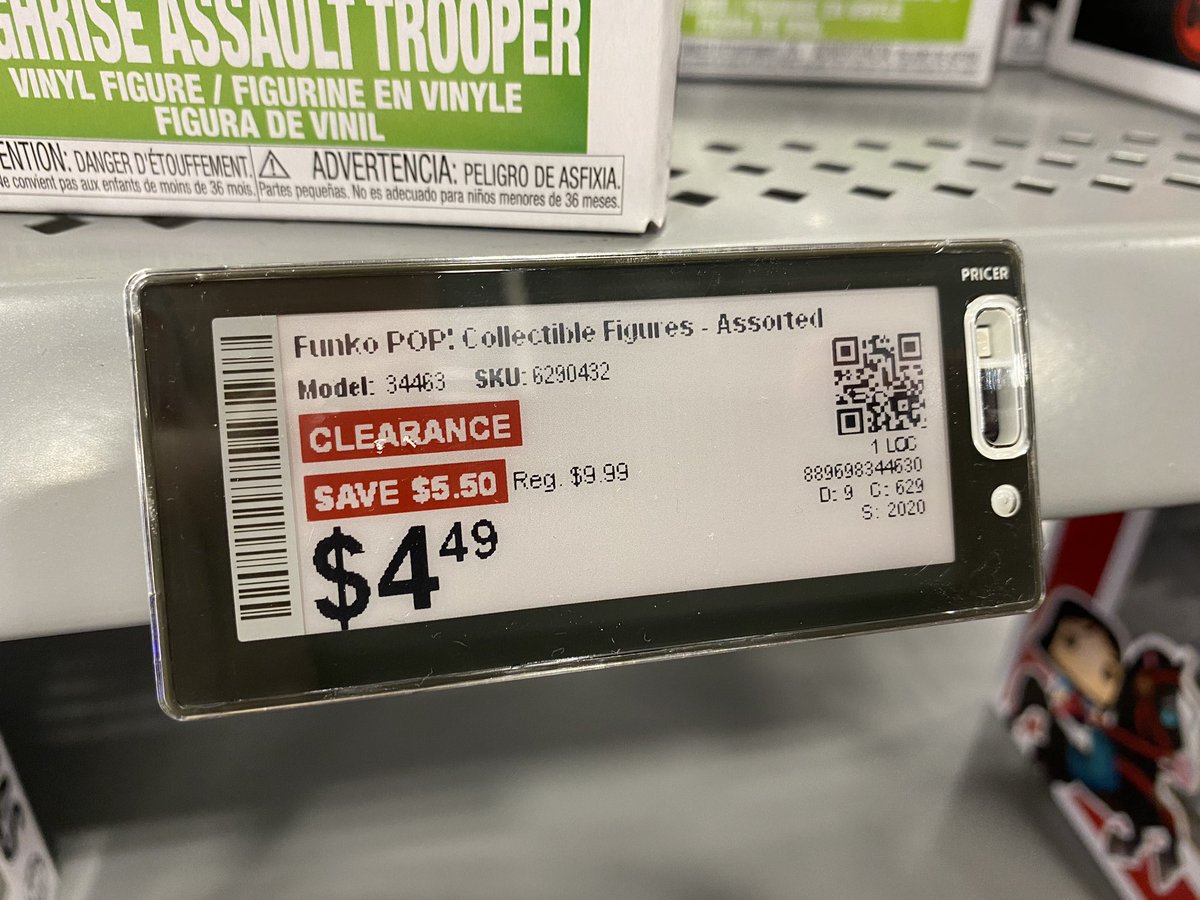 Was surprised to see our local Best Buy has switched to 100% digital e-ink price labels. Hundreds of them. That couldn’t have been cheap, but they sure look kinda neat.(They’re from  https://pricer.com&nbsp; if you want to research. They use near-infrared optical to communicate?)