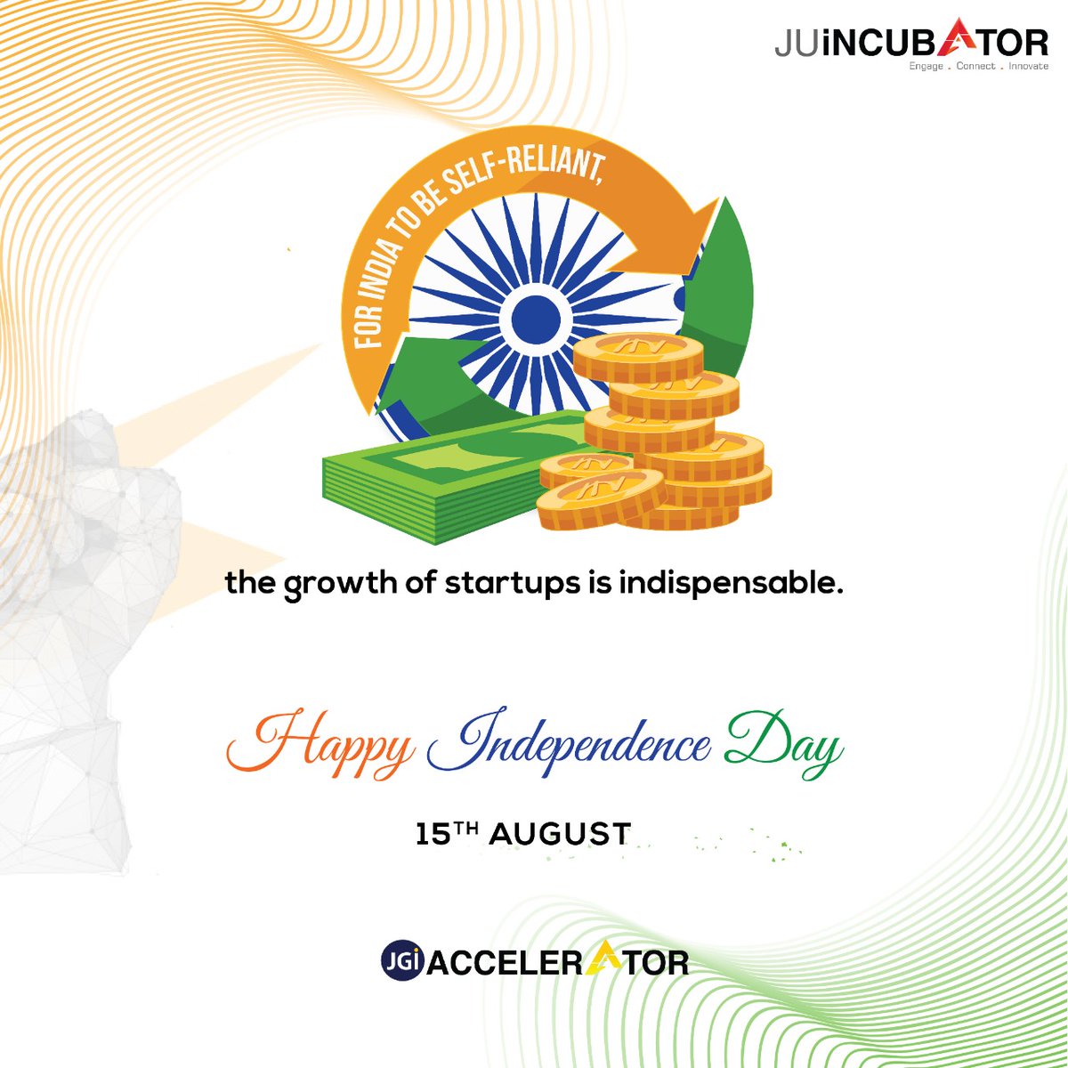 _nayazz's tweet photo. Happy Independance Day to all the fellow citizens, striving in their own way to build our nation and to all the COVID frontline warriors.

@jgiaccelerator @JUincubator @JainDeemedtbUnv https://t.co/b0wmvCfyXB