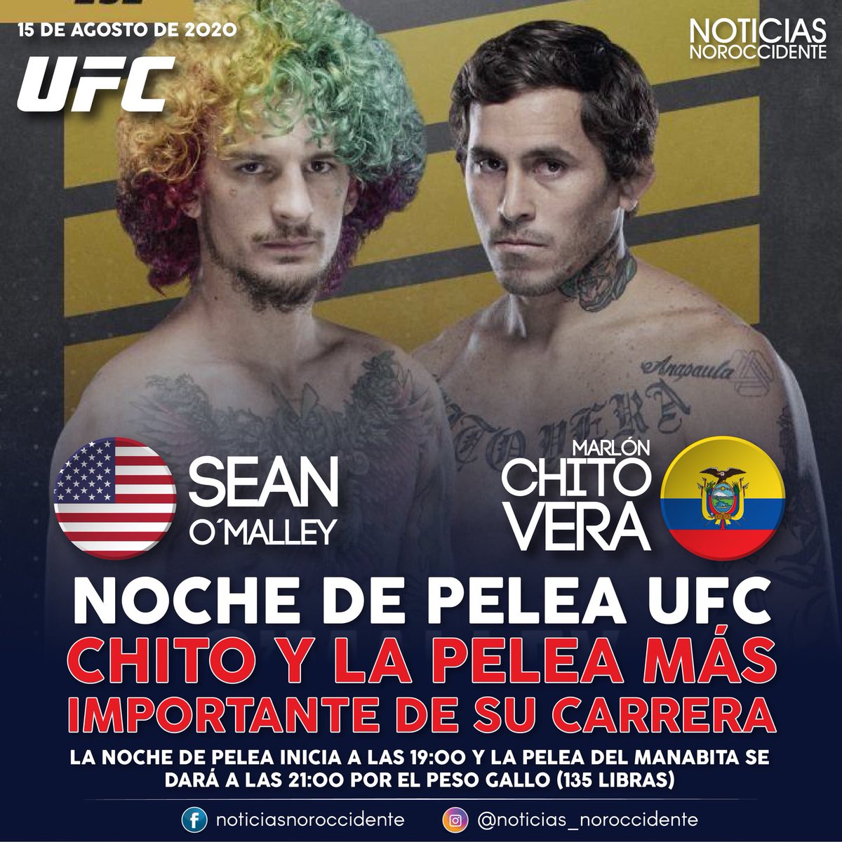 #ACTUALIDAD | ECUADOR CON CHITO VERA EN LA PELEA MÁS IMPORTANTE DE SU CARRERA