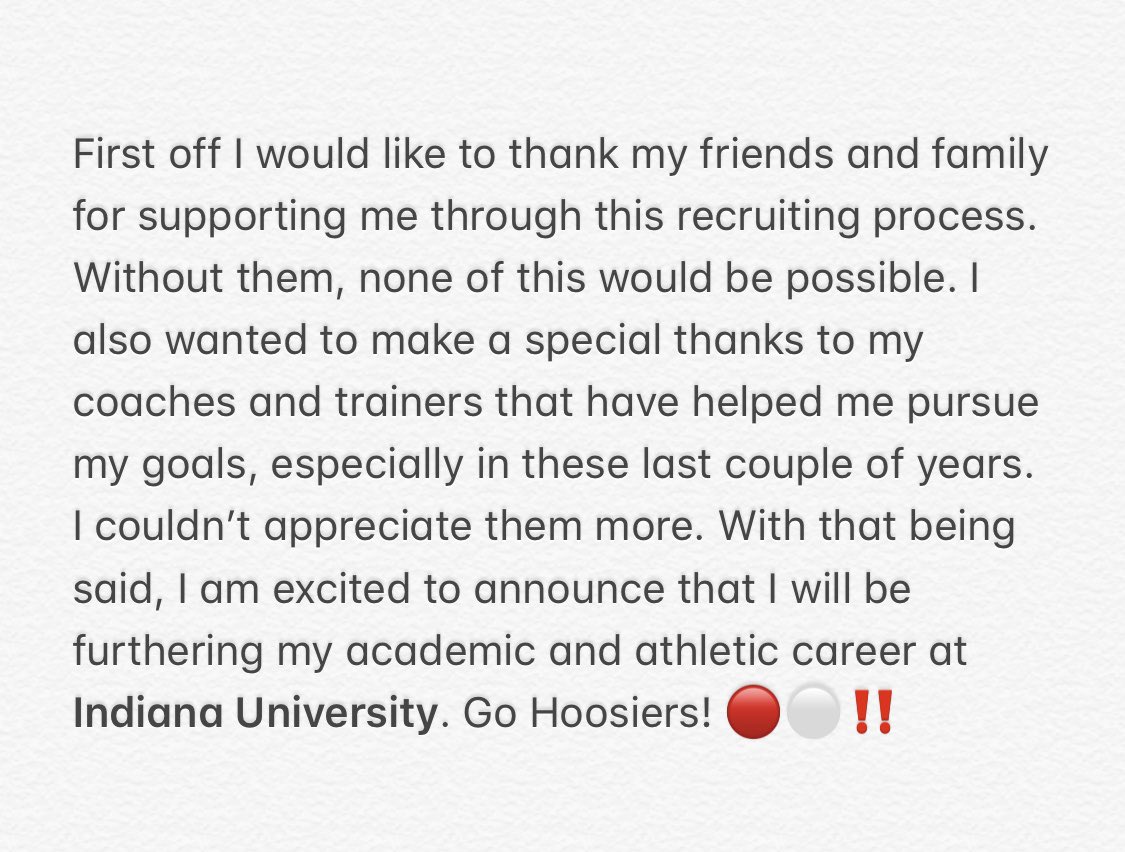 ryangilberrt's tweet photo. Committed‼️#GoHoosiers https://t.co/tGWhDM1upl