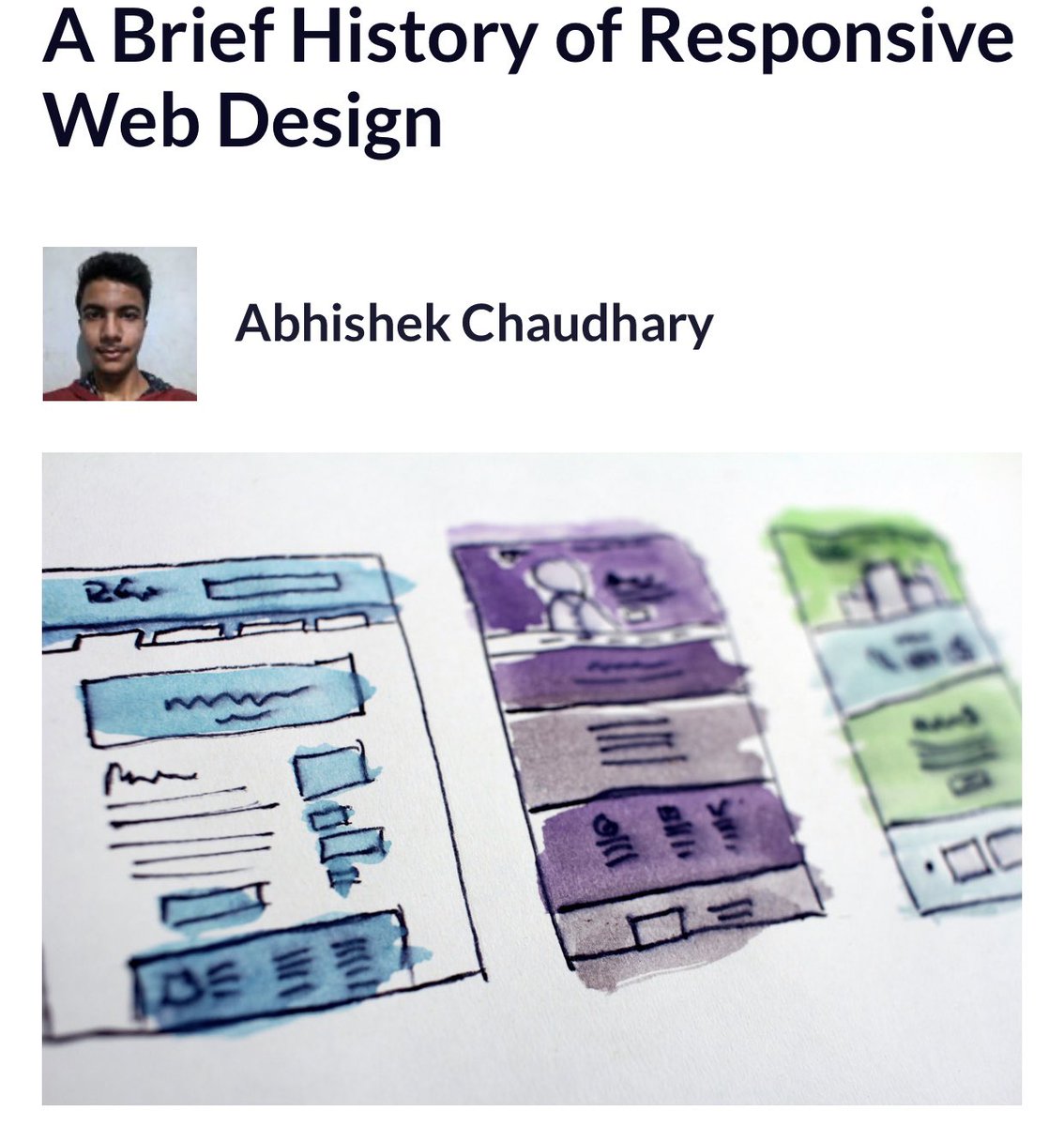 mchamberlain99's tweet photo. Great article by @theabbiee about #responsivewebdesign &amp; it’s history. Interesting that w/ Web3.0, #artificalintelligence, #machinelearning, &amp; rich data will create a more intelligent #webapplication that’s open &amp; connected. https://t.co/dE5D9TG1kt
#cio @freecodecamp #webdesign https://t.co/sERyNXwIMp