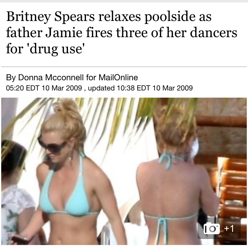 Britney's father built an ominous presence around her. For example, he would routinely drug test and fire her dancers if they would be a "bad influence" on her. FREE BRITNEY