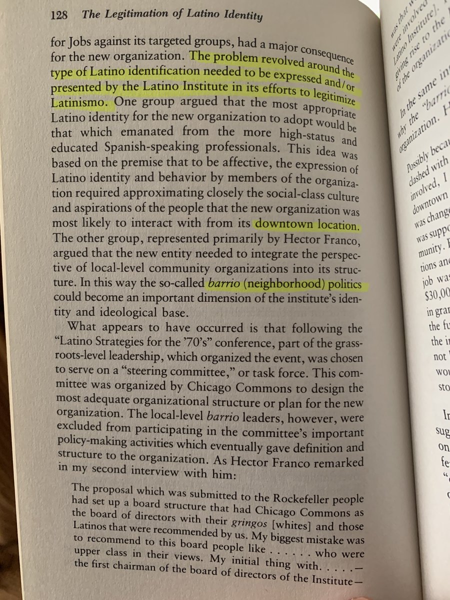 In my BA thesis, I relied on Latino Institute (1974-1998) reports for stats & insights into inequalities plus opportunities for empowermentPadilla tells the story of the Institute's founding, complete with accounts of rifts btwn "reform" vs. "confrontational" visions8/n
