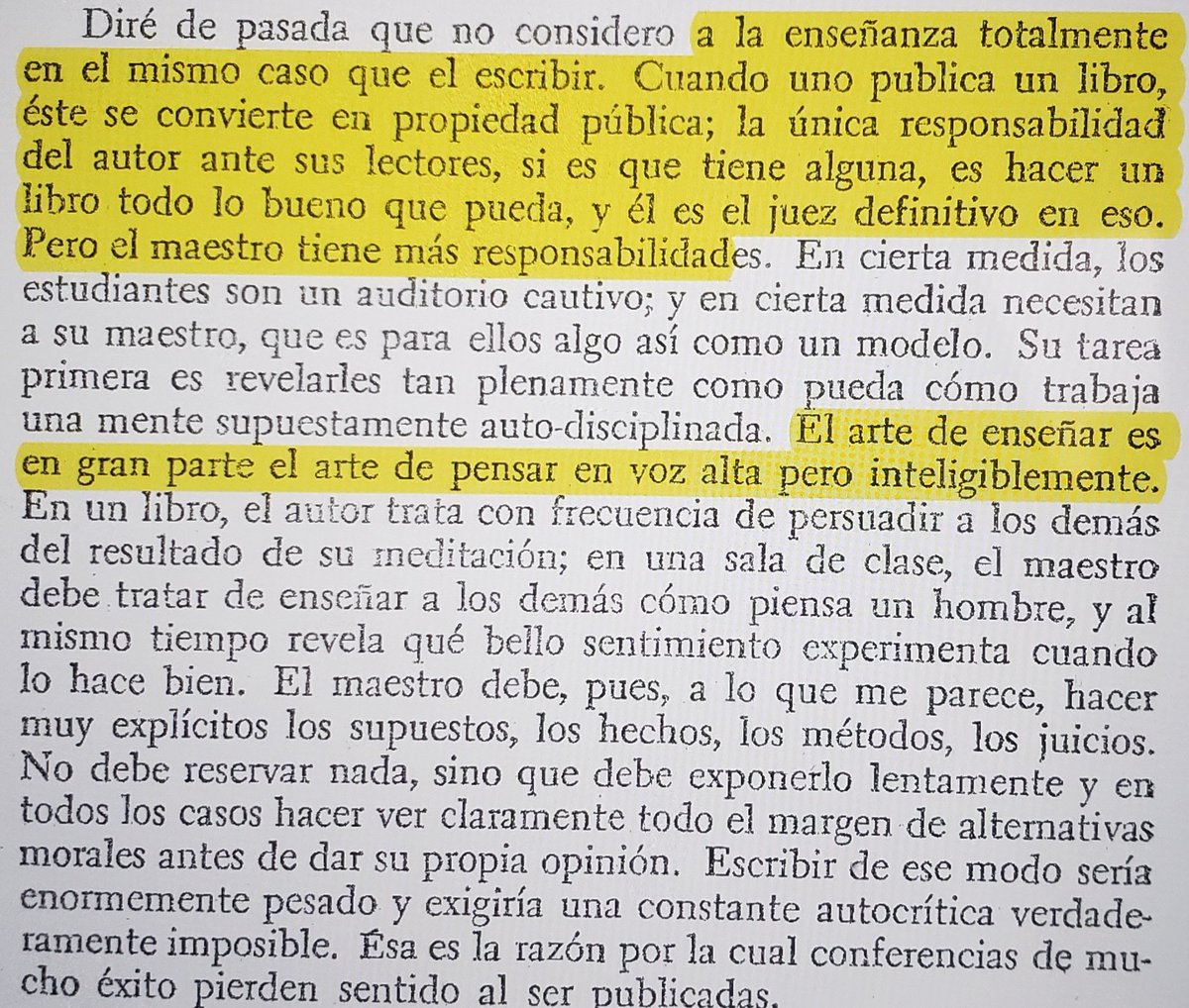 Sobre la diferencia entre escribir/investigar y enseñar, por C. Wright Mills: