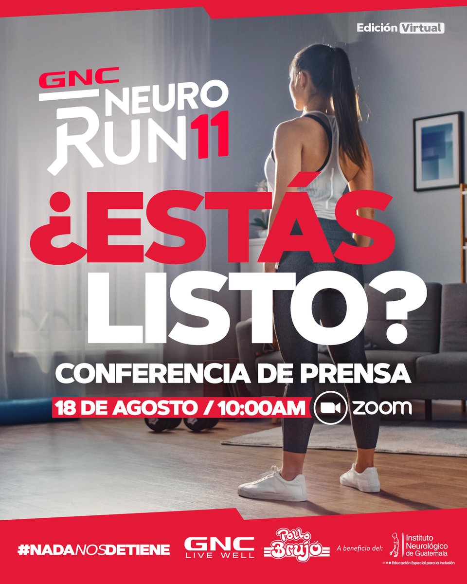 Amigos de los medios, les esperamos #Conferencia #Lanzamiento #NeuroRun a beneficio del <a href="/neurologico_gt/">Inst_Neurológico</a> 
📆 martes 18 de agosto
⏰ 10:00 horas
📺 vía Zoom | us02web.zoom.us/j/87017080422
✉️ confirmar: rrpp@institutoneurologicodeguatemala.org
Enviaremos kit de medios a los asistentes.