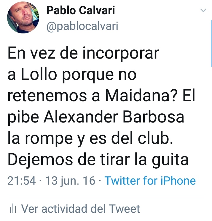 pablocalvari's tweet photo. 13 de Junio del 2016. Periodismo sin amiguismos. Se puede informar con la verdad sin andar "mascandopetes" a futbolistas. #CalvariSabe https://t.co/83B1vVBUCB