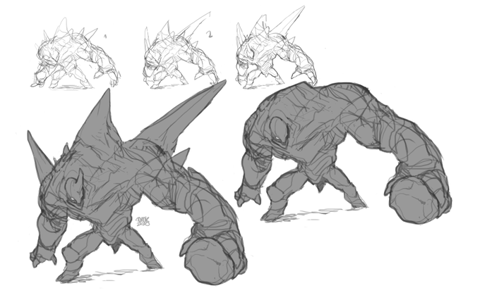 Based on the Original Concept from "BlindConcept" on Deviantart for the polycount contest. I decided to draw his Malphite on stream, because I think it was too damn good ! https://t.co/HSJ9YbtfDQ 