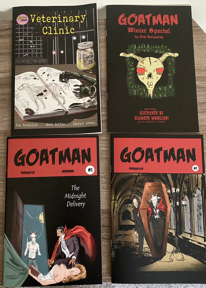 GoatmanComics's tweet photo. Happy #smallpressday2020 check out Goatman, Veterinary Clinic and coming soon President Werewolf
#comucs #indiecomics #horrorcomics https://t.co/b3laGhTokp
