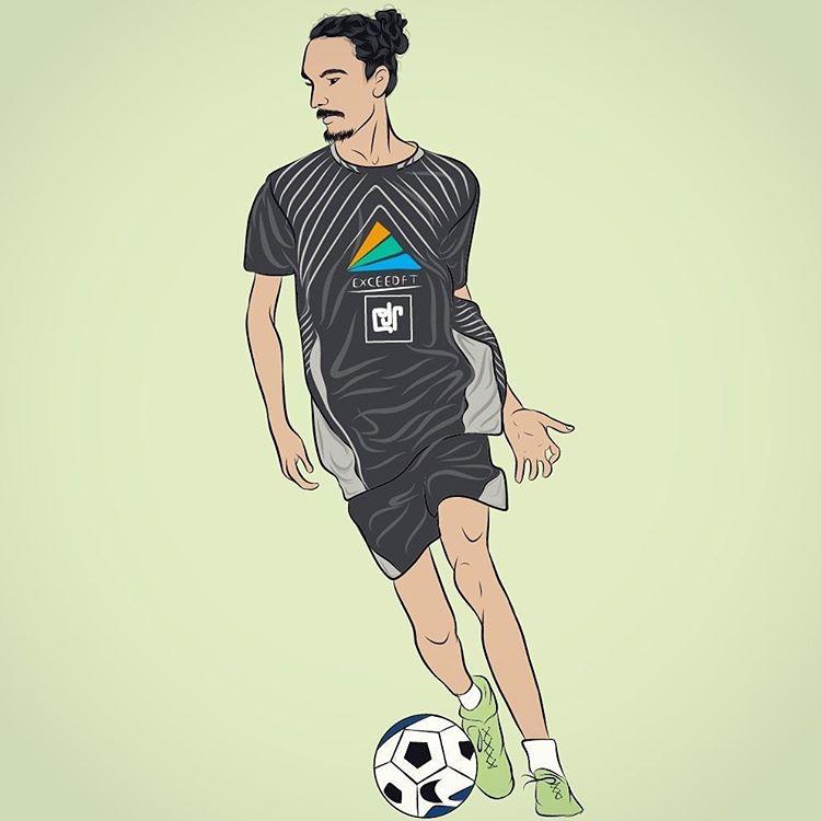 Artwork done by a local digital artist (Nahu).
Me during Alha Eid Futsal Fiesta 1441. #illustration #Adobe