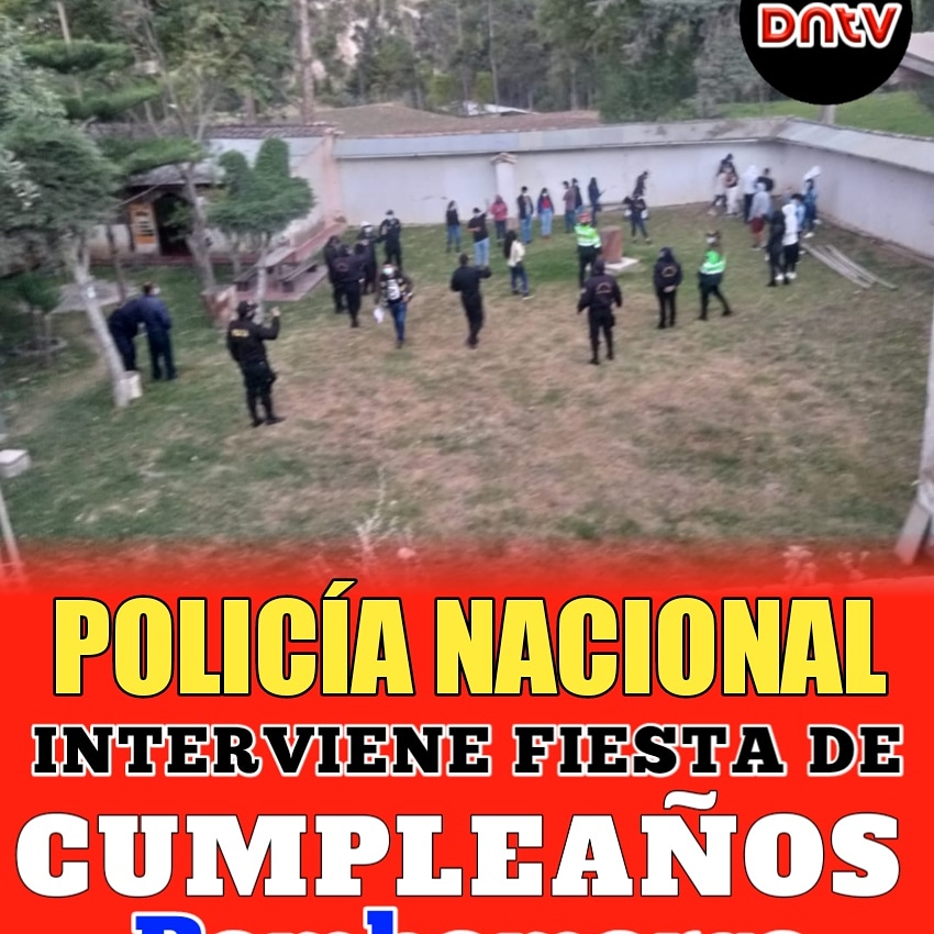 POLICÍA NACIONAL Y SERENAZGO INTERVIENEN FIESTA CON MÁS DE 40 PERSONAS EN #BAMBAMARCA. 
Esta tarde la policía nacional al mando del mayor PNP Alciviades Silva Atalaya y miembros de serenazgo intervenieron 40 personas que se encontraban en una fiesta de cumpleaños.