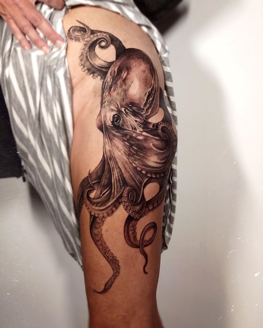 Tattoo uploaded by Allison Knox  Octopus tattoo done by Joe Riley in Las  Vegas Navada octopus octopustattoos lasvegas vegas realistic color   Tattoodo