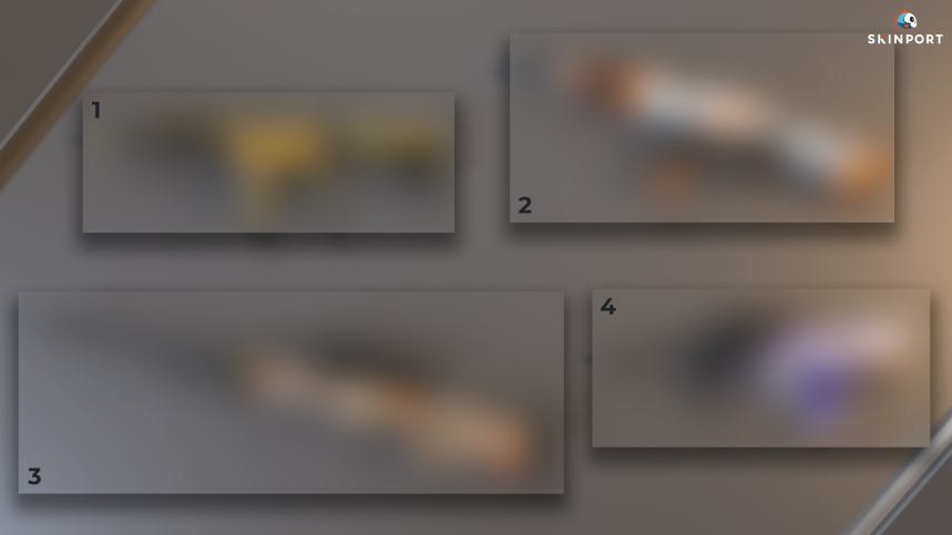 Skinport's tweet photo. It's time for the next challenge❗

We've blurred out 4 rifle skins this time

One person that guesses all 4 skins correctly and retweets this will receive a little gift from us😎

Good luck🥰

#CSGOSKINS https://t.co/KZPFdtOtxo