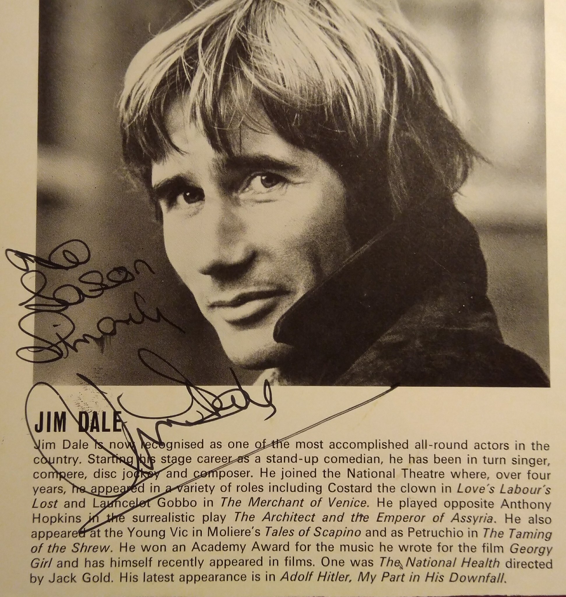 Happy 85th birthday to the gloriously talented Jim Dale   