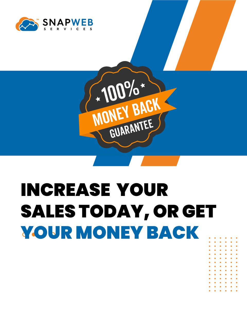 OfficialSnapWeb's tweet photo. You heard it right – 100% money-back guaranteed! 💯

Talk to us about your business. Schedule a consultation with us at 🌐 https://t.co/i1CxIk6d8r

#SnapWeb #Services #Branding #Design #Business #DigitalMarketing #Internet #MoneyBack https://t.co/PRLwQgihVt