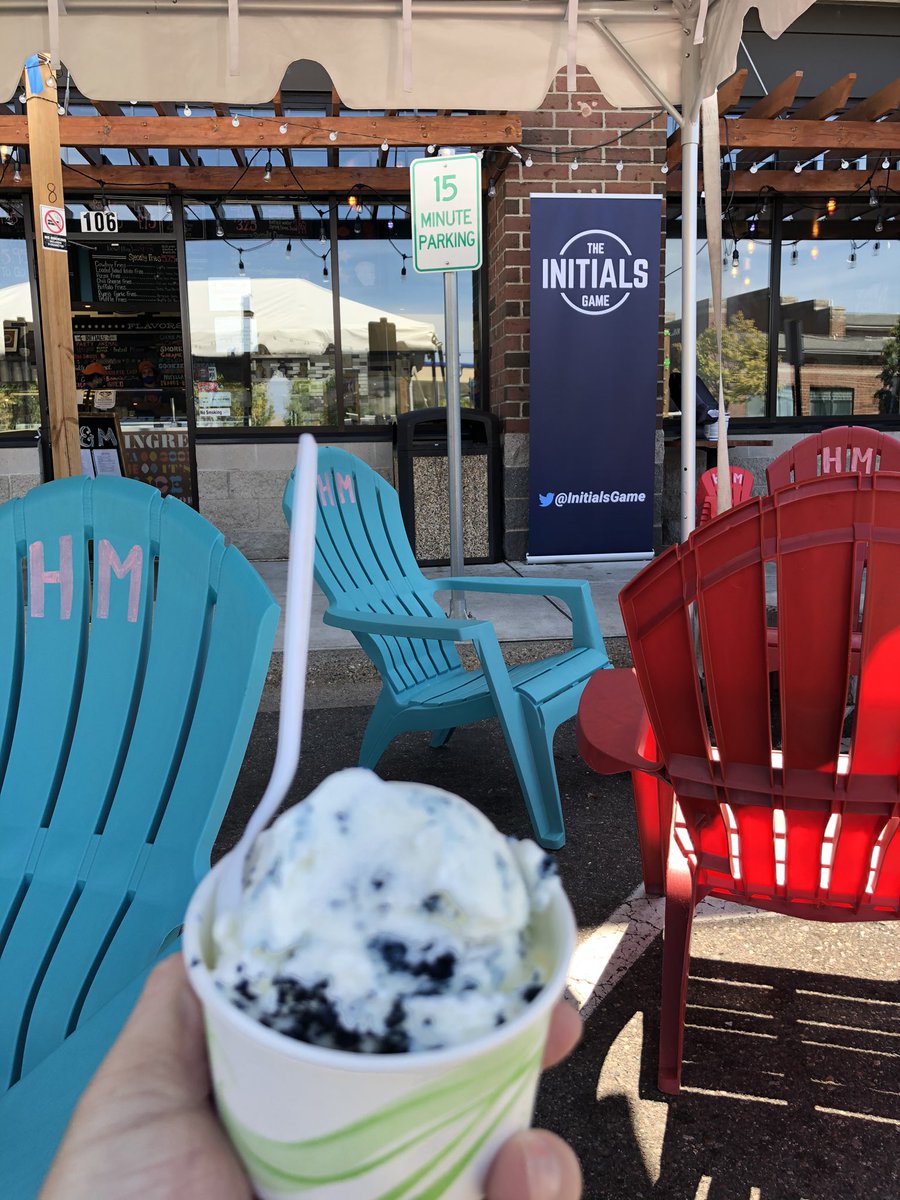 Billy_Pederson's tweet photo. We were first in line today! Got to buy a sweet hat. Thanks to Cory and his crew for being so nice to @Faye72 and I today! Tasty ice cream, too! @HoneyAndMackies #theinitialsgame https://t.co/CYITcMrR1e