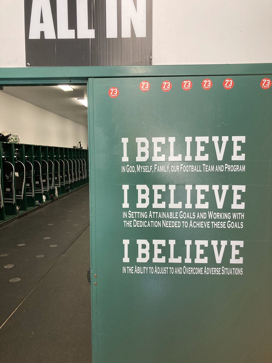 Firks_Justin's tweet photo. It is great to see the core values and belief statements displayed on the entrance and exit at our football locker room. Looking forward to the Fall season for our football program and all of our teams! #BethelLegacy #BeeElite #BeeRelentless 🐝🐝🐝 https://t.co/ZDkvSDstaF