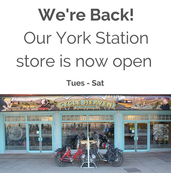indieyorkmap's tweet photo. @cycleheavenyork at York Station - Our CHYS store is back! @cycleheaven_yorkstation for mostly workshop work and essentials/accessories sales
#localbikeshop #york #chys https://t.co/D8EsNv6Kr6