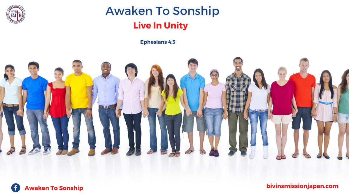 BivinJapan's tweet photo. Live In Unity

God calls all of his people to Live In Unity with one another. And as (Believers), it is important to make sure that we follow God’s instructions and not our own. We must determine to make every effort to live together in harmony with everyone. https://t.co/f6r0zQFD8S