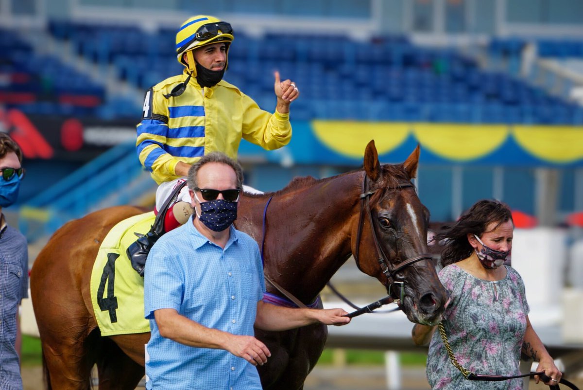 WoodbineTB's tweet photo. Pink Lloyd boldly takes the G3 $125K Bold Venture with @hernandezrafii up for Robert Tiller &amp; Entourage Stable! #GoPinkyGo #WoOaks https://t.co/3c5FrOdA9C