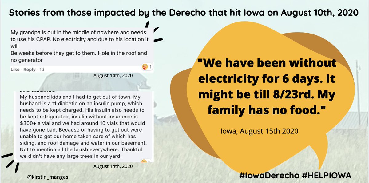5/"It's hard to focus on wearing a mask, hand washing, or social distancing if you don't have a home."The COVID cases were creeping up prior to the  #IOWADerecho. But you can't wash your hands without water or stay home without a house....  https://medium.com/@flolightstheway/navigating-dual-disasters-nurses-share-stories-about-the-covid-19-pandemic-derecho-storm-in-the-435dc55983e7