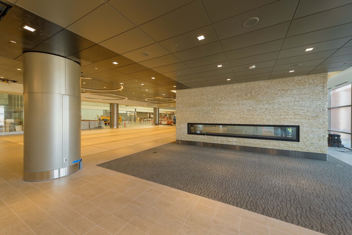slcairport's tweet photo. Congratulations to #TheNewSLC construction team for receiving substantial completion on the Terminal building and Concourse A-west. In 30 days, passengers will Say Hello to The New SLC! https://t.co/h4Be1TTkyW