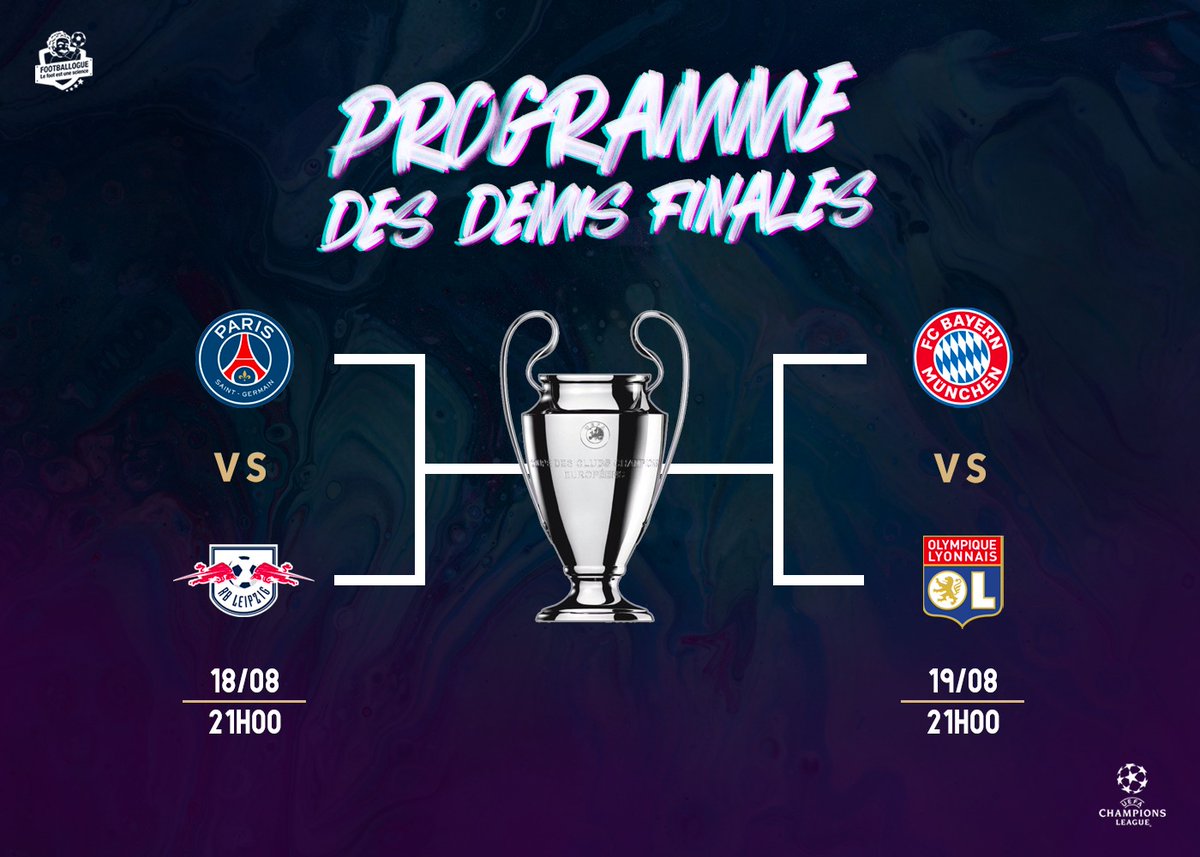 Footballogue's tweet image. [#UCL] Des duels 100% franco-allemands pour ces demi-finales de Ligue des Champions ! 🇫🇷🇩🇪

PSG🇫🇷 🆚 🇩🇪LEIPZIG

BAYERN🇩🇪 🆚 🇫🇷OL