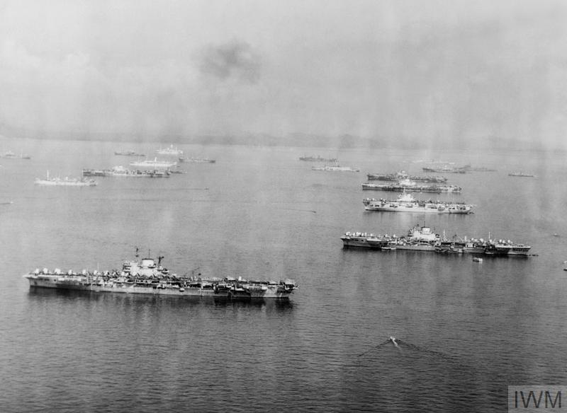 Though considerably smaller than its  @USPacificFleet counterpart, by 1945 with two modern battleships & four modern fleet carriers the  @RoyalNavy Pacific Fleet was in many ways the largest, most powerful fleet Britain ever operated outside of home waters & the  #WW1 Grand Fleet